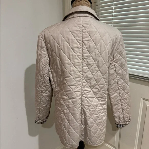 Burberry Women's Quilted Jacket - Cream size Large - Picture 4 of 11